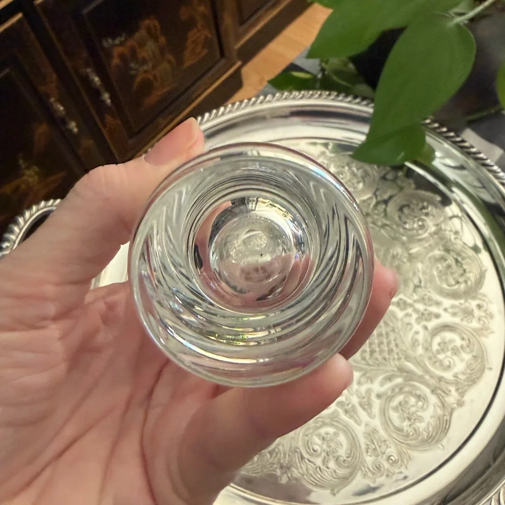 Baccarat Orgue Clear Crystal Bud Vase with Spiral Design
